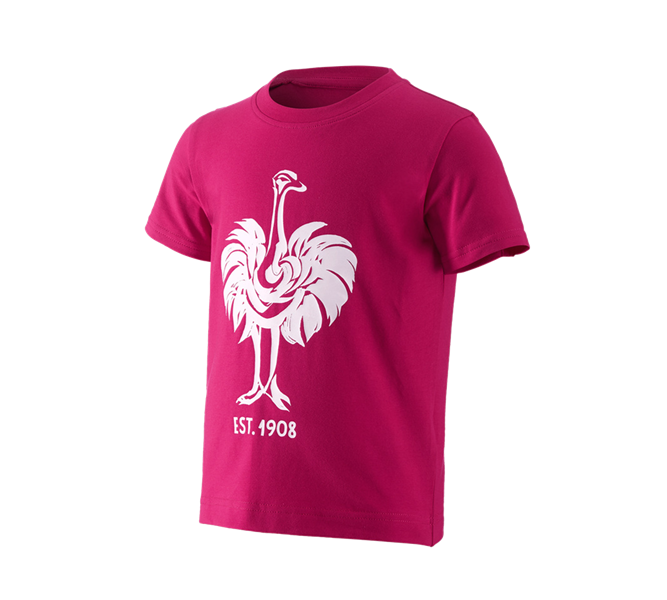 Vista principale, Maglie | Pullover | T-Shirt, e.s. t-shirt 1908, bambino, bacca/bianco