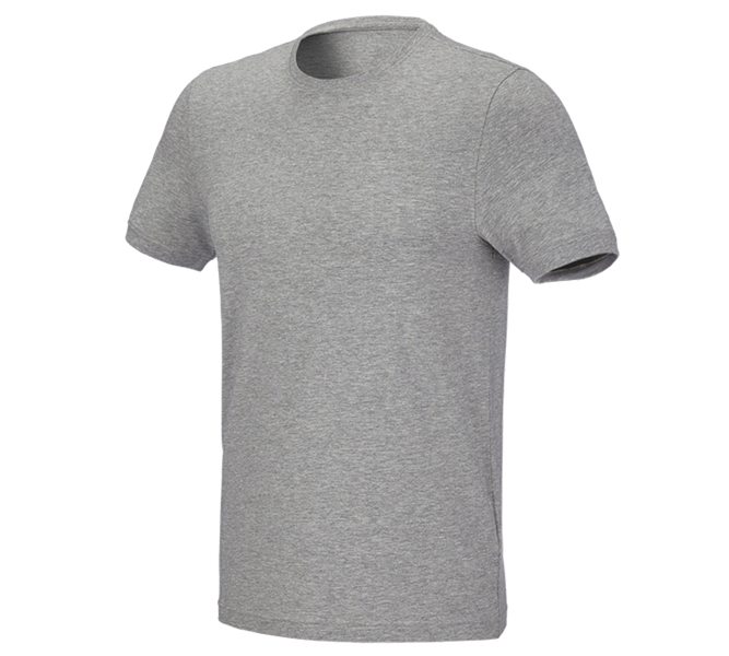 Hauptansicht, Basics, e.s. T-Shirt cotton stretch, slim fit, graumeliert