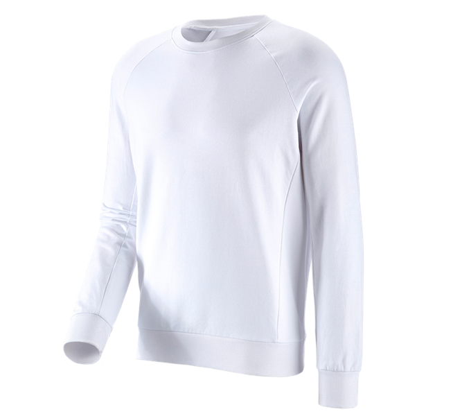 Vista principale, Maglie | Felpe con cappuccio, e.s. felpa cotton stretch, bianco