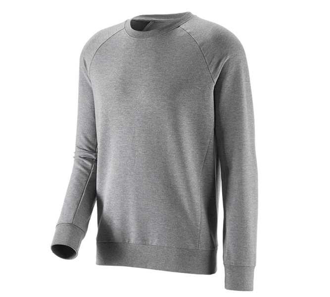 Vista principale, Maglie | Pullover | Camicie, e.s. felpa cotton stretch, grigio sfumato