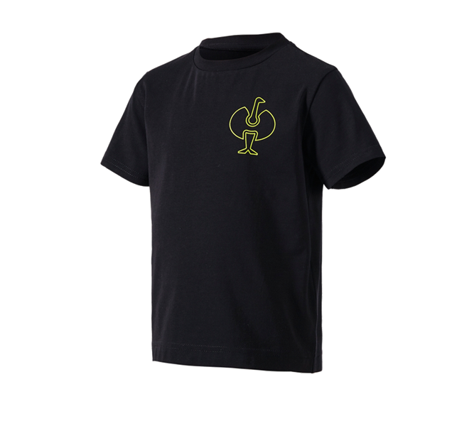 Vista principale, Bambino, T-shirt e.s.trail, bambino, nero/giallo acido