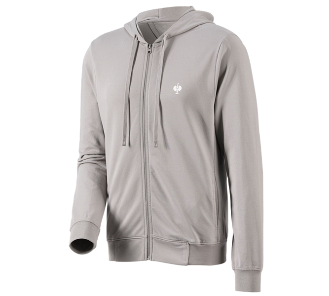 Vista principale, Maglie | Pullover | Camicie, Felpa aperta con cappuccio e.s.motion ten, grigio opale vintage