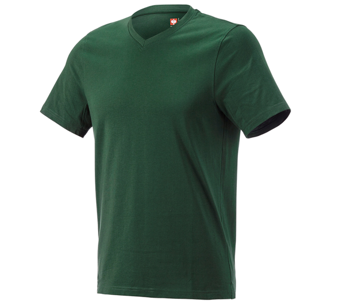 Hauptansicht, Basics, e.s. T-Shirt cotton V-Neck, grün
