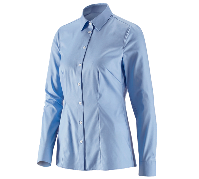 Hauptansicht, Blusen | Hemden, e.s. Business Bluse cotton stretch, Damen reg. fit, frostblau