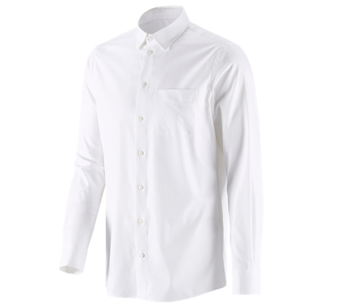 Hauptansicht, Basics, e.s. Business Hemd cotton stretch, regular fit, weiß
