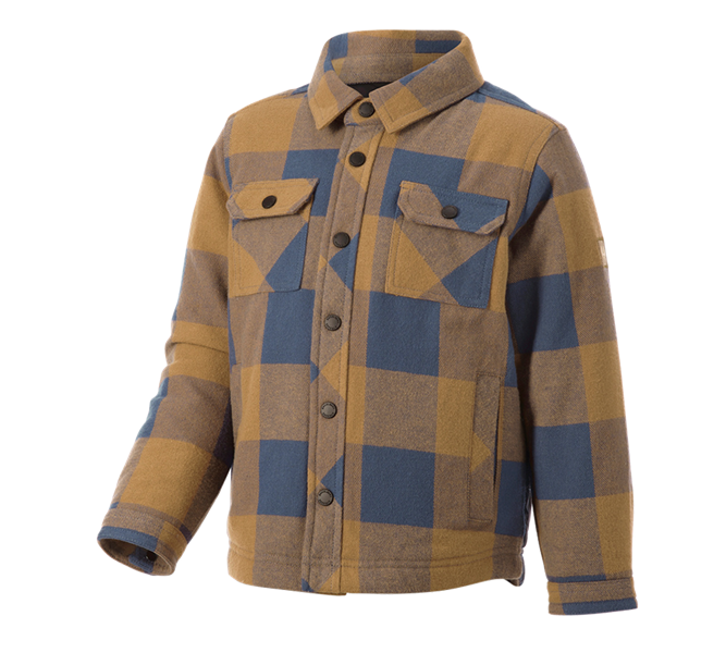 Vista principale, Maglie | Pullover | T-Shirt, Camicia a scacchi Allseason e.s.iconic, bambino, marrone mandorla/blu ossido