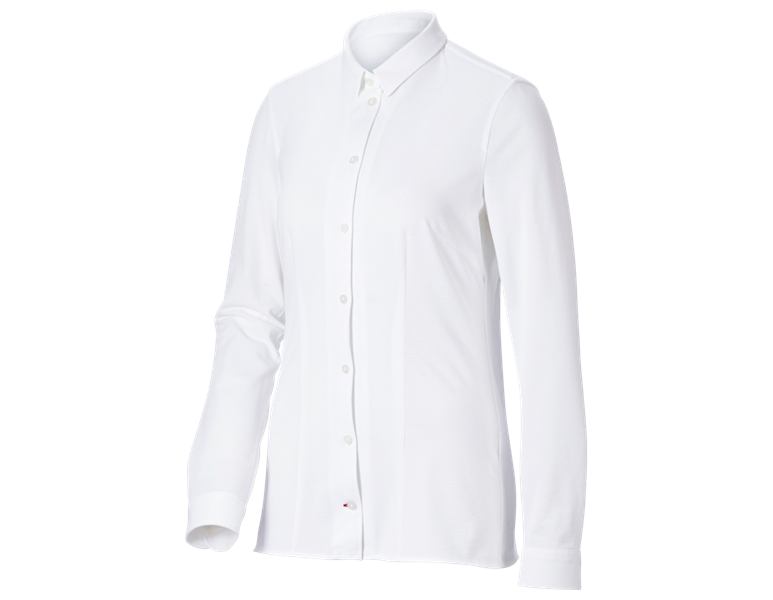Vista principale, Abbigliamento, e.s. blusa Business in piqué, bianco