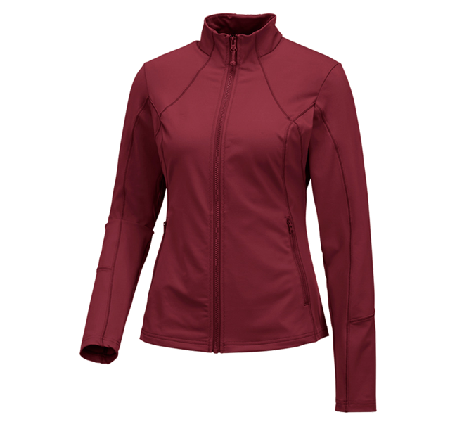 Hauptansicht, Basics, e.s. Funktions Sweatjacke solid, Damen, rubin
