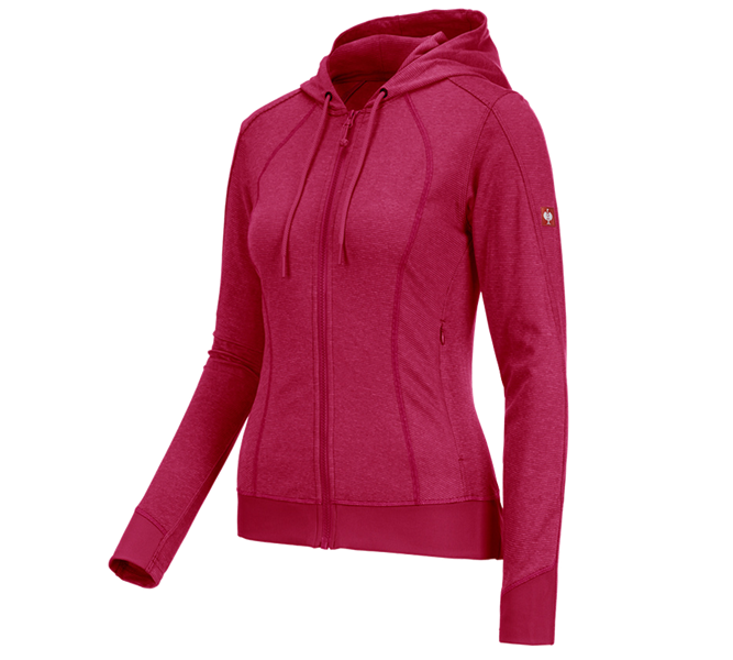 Vista principale, Donna, e.s. giacca funzionale con cappuccio stripe, donna, bacca