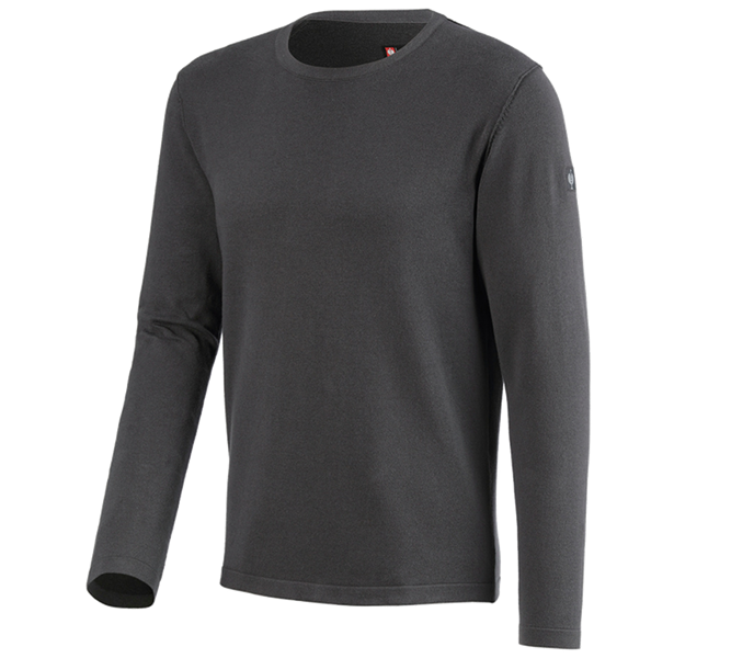 Vista principale, Pullover | Troyer, Pullover in maglia e.s.iconic, grigio carbone