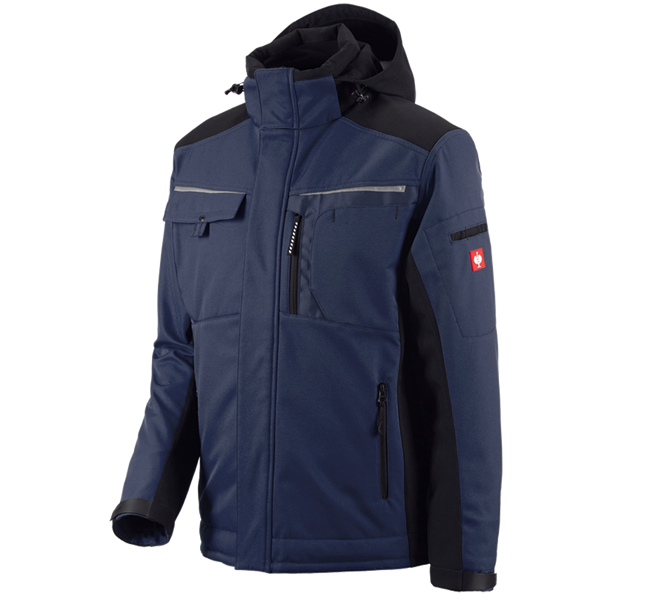 Hauptansicht, Herren, Softshelljacke e.s.motion, dunkelblau/schwarz