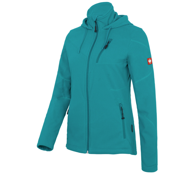 Hauptansicht, e.s. Kollektionen im Überblick, Kapuzen Fleece Jacke e.s.motion 2020, Damen, ozean