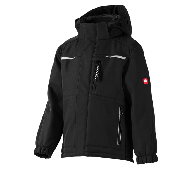 Vista principale, Giacca Softshell, Giacca Softshell e.s.motion, bambino, nero