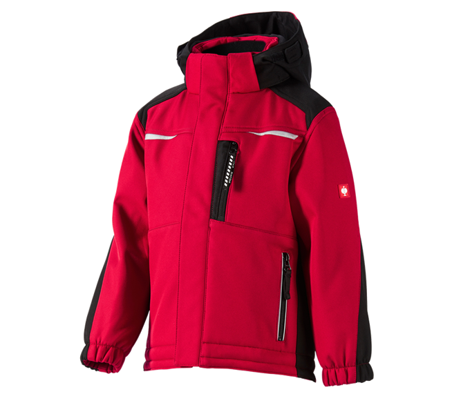 Hauptansicht, Kinder, Kinder Softshelljacke e.s.motion, rot/schwarz