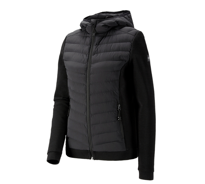 Vista principale, Giacche ibride, Giacca maglia ibrida c. capp. e.s.motion ten,donna, nero
