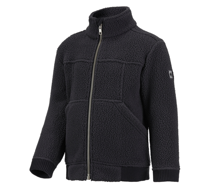 Hauptansicht, Fleecejacken | Strickjacken, Faserpelz Jacke e.s.vintage, Kinder, schwarz
