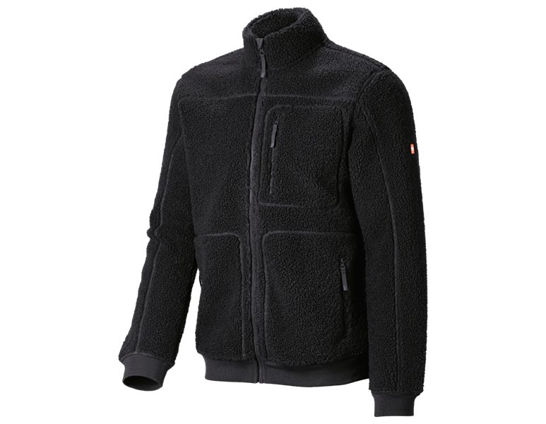Vista principale, Abbigliamento, Giacca in pile orsetto e.s.e:pic, nero