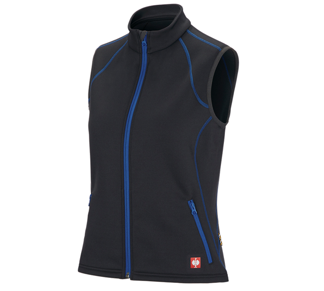 Hauptansicht, Westen, Funktions Weste thermo stretch e.s.motion 2020,Da., graphit/enzianblau