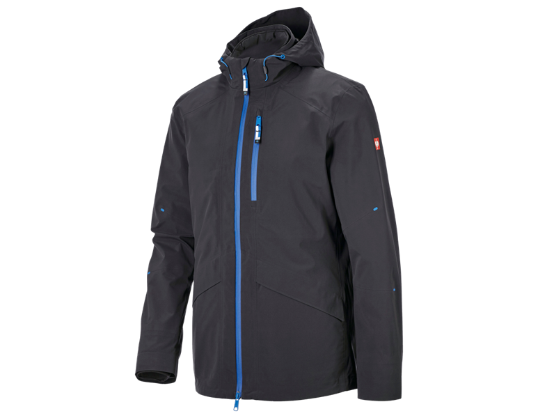 Hauptansicht, Regenjacken, 3 in 1 Funktionsjacke e.s.ambition, graphit/enzianblau