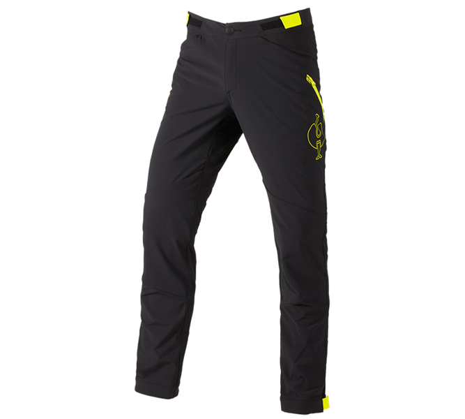 Vista principale, Pantaloni, Pantaloni funzionali e.s.trail, nero/giallo acido