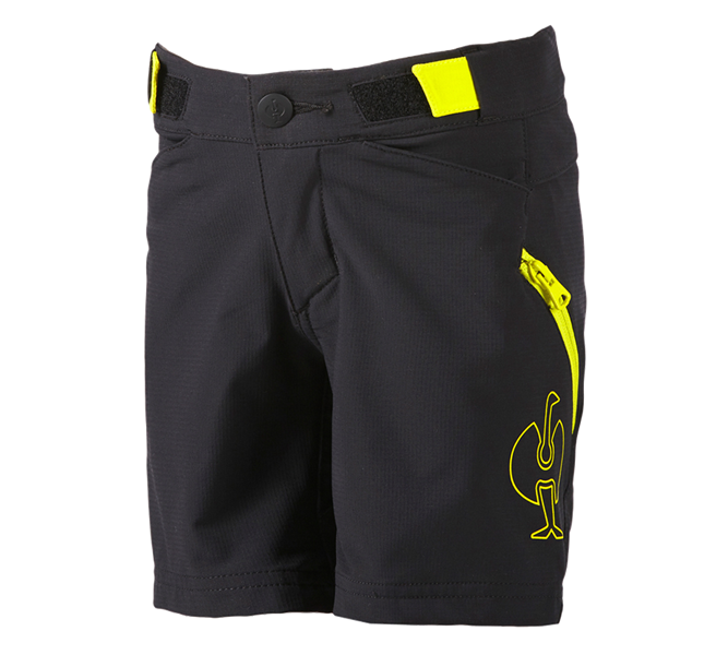 Vista principale, Abbigliamento, Short funzionali e.s.trail, bambino, nero/giallo acido