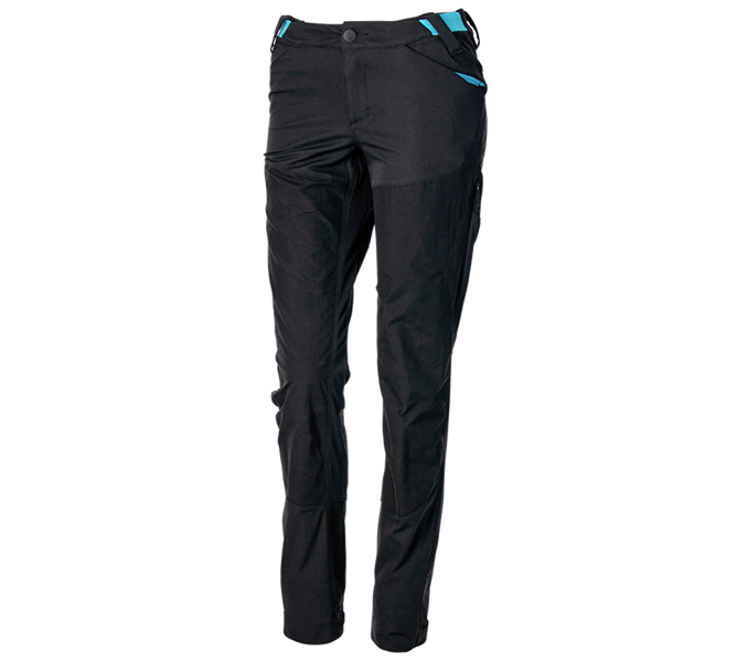 Hauptansicht, e.s.trail, Hybrid Funktionshose e.s.trail, Damen, schwarz/lapistürkis