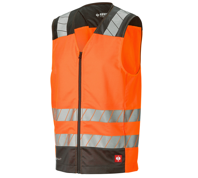 Vista principale, Abbigliamento segnaletico, Gilet segnaletico e.s.motion 24/7, arancio fluo/antracite 