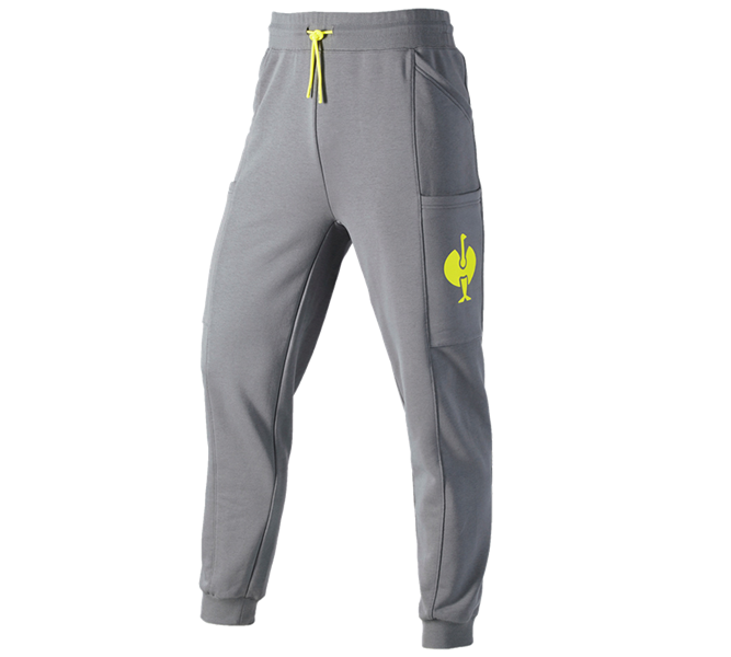 Vista principale, e.s.trail, Sweat Pants e.s.trail, grigio basalto/giallo acido