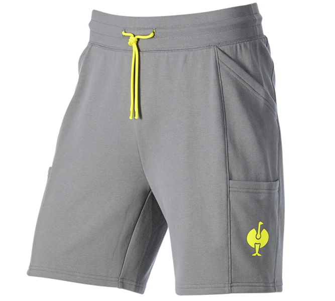 Hauptansicht, e.s.trail, Sweat Short light e.s.trail, basaltgrau/acidgelb