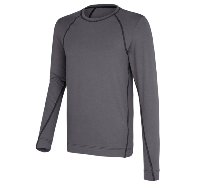 Hauptansicht, Artikelsuche, e.s. cotton stretch Longsleeve, zement