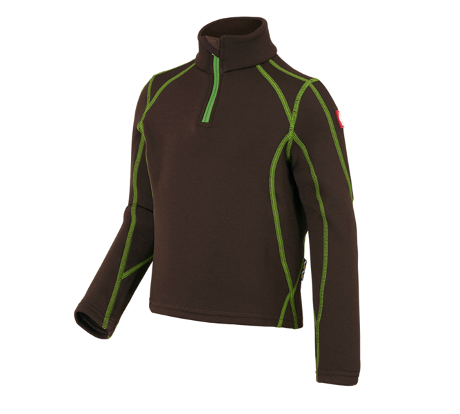 Hauptansicht, Shirts & Co., Fun.Troyer thermo stretch e.s.motion 2020, Kinder, kastanie/seegrün