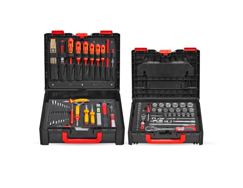 Vista principale, Attrezzi, Set attrezzi STRAUSSbox pro 1/4" + 1/2" elettr.
