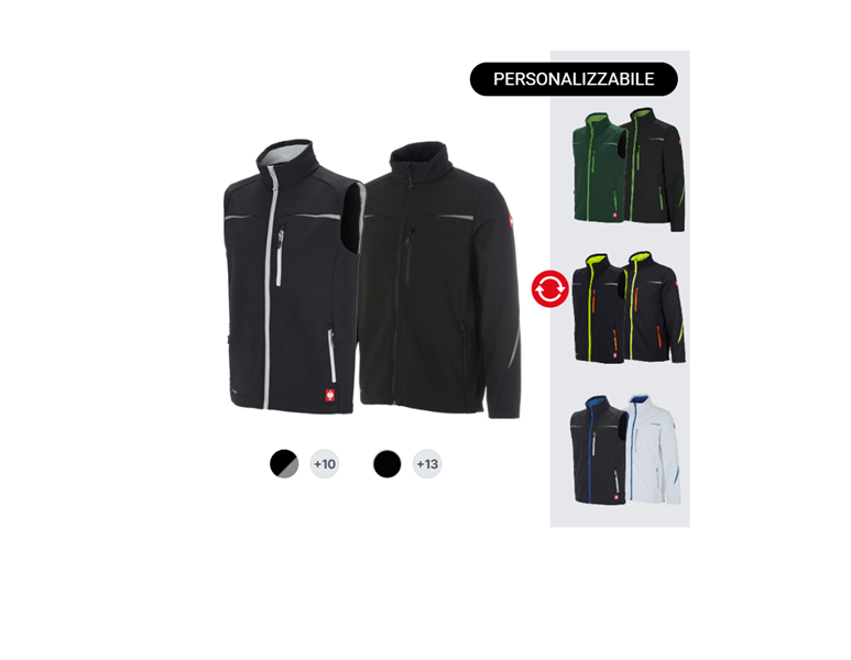 SET DA UOMO:Giacca Softshell+Gilet e.s.motion 2020