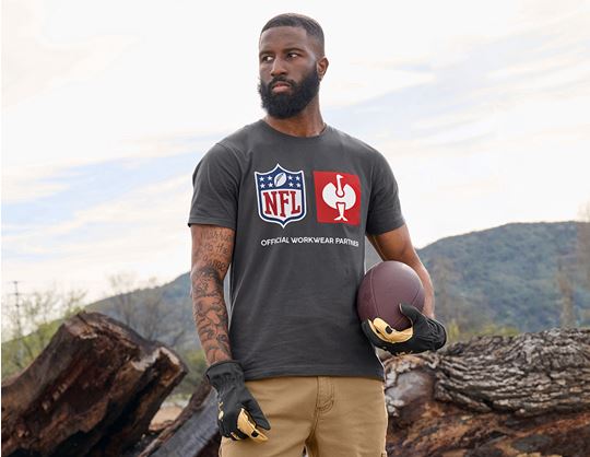 Vista 2, NFL T-Shirt cotton, grigio carbone