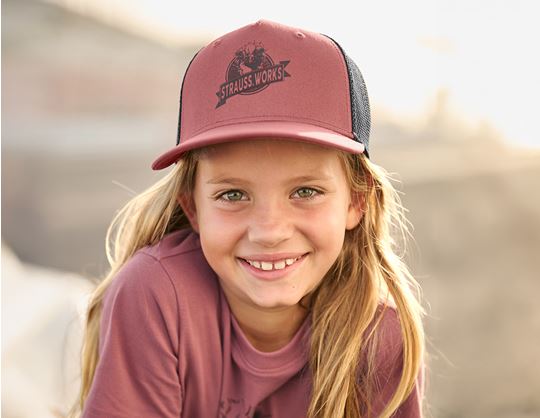 Vista 1, Cappellino e.s.​iconic works, bambino, rosso ossido