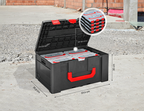 Ansicht, STRAUSSbox 280 large, schwarz/rot