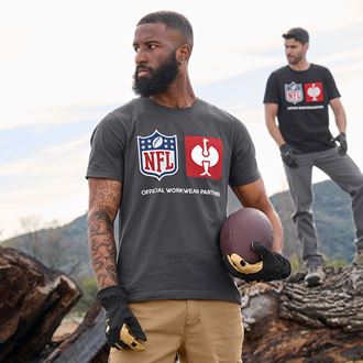 Vista 3, NFL T-Shirt cotton, grigio carbone