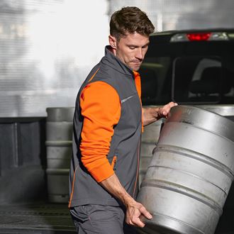 Vista 3, Gilet Softshell­ e.s.​motion 2020, antracite /arancio fluo