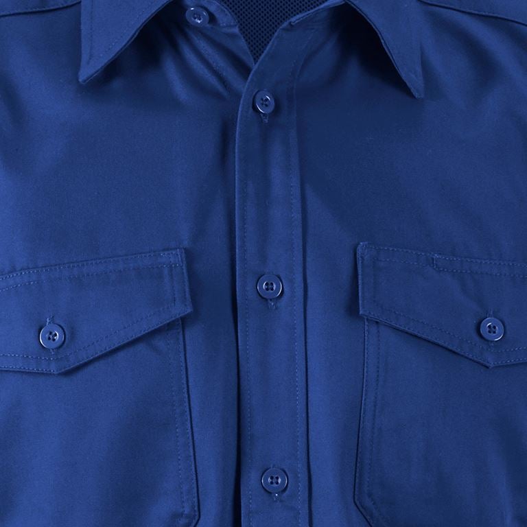 Camicia da lavoro e.s.classic, a manica corta blu scuro