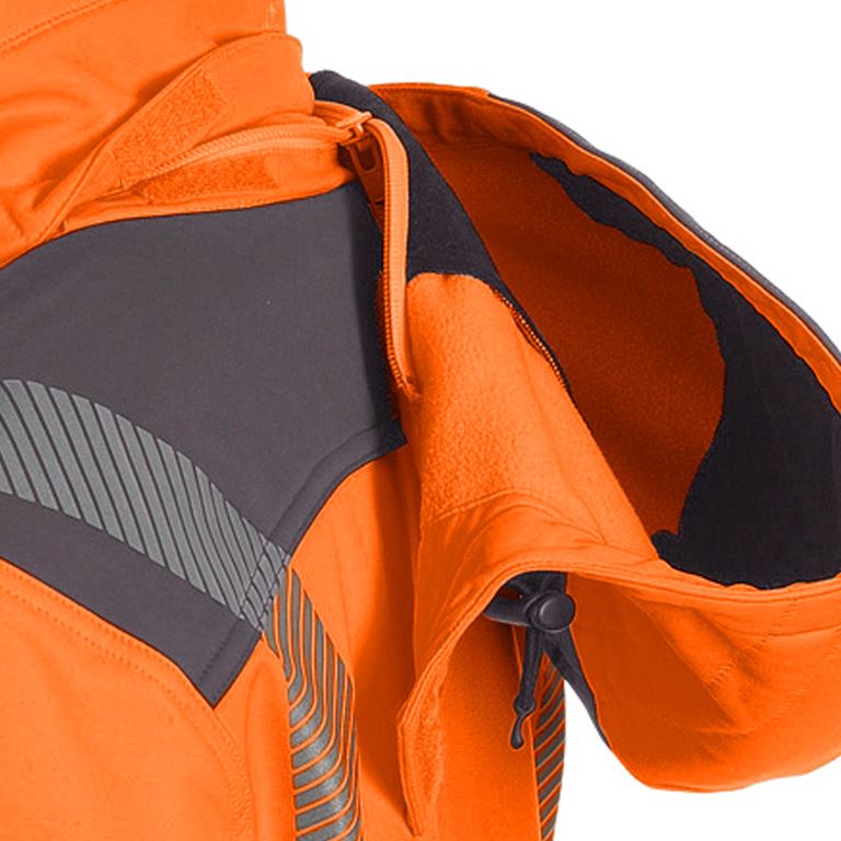 Fratelliditalia.org Giubbino Softshell Arancione Alta Visibilità Uomo – Personalizzabile Con Logo, Impermeabile E Antivento - 3