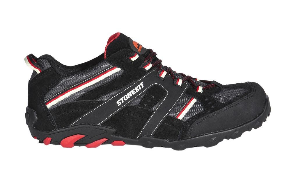 Schuhe: STONEKIT S1 Sicherheitshalbschuhe Zürich + schwarz/grau/rot