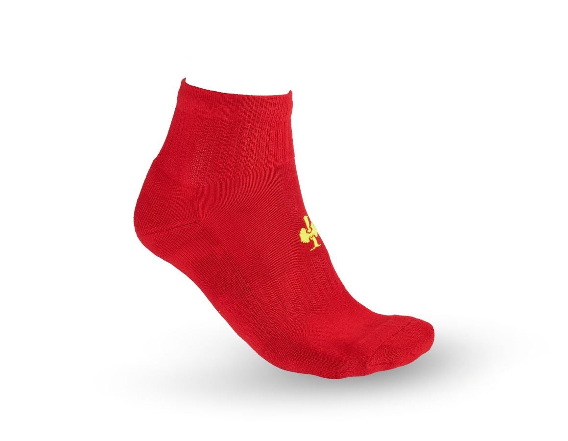 Socken | Strümpfe: e.s. Allround Socken Classic light/mid, 3er Pack + feuerrot/warngelb