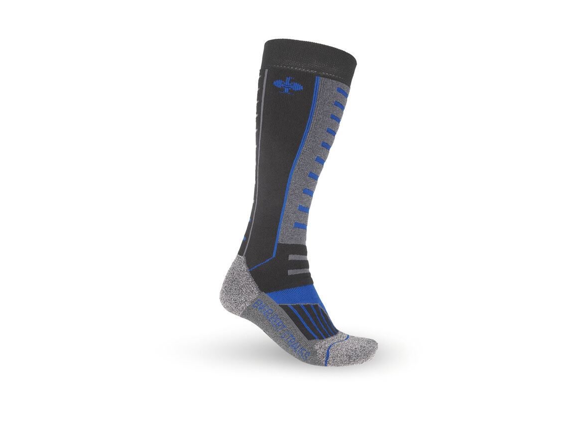 Socken | Strümpfe: e.s. Allround Socken Function x-warm/x-high + schwarz/aluminium/kornblau