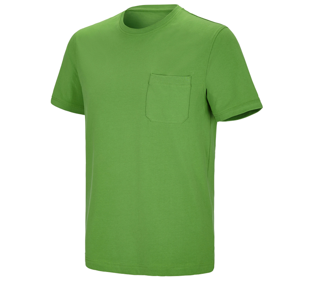 Themen: e.s. T-Shirt cotton stretch Pocket + seegrün