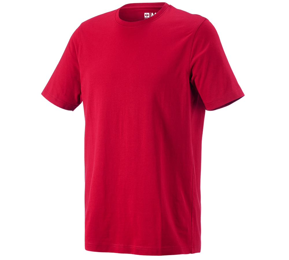 Shirts & Co.: e.s. T-Shirt cotton, long fit + feuerrot