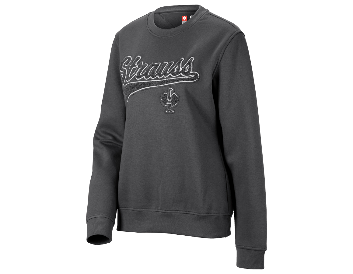 Kleine Geschenke: Sweatshirt e.s.e:pic, Damen + carbongrau