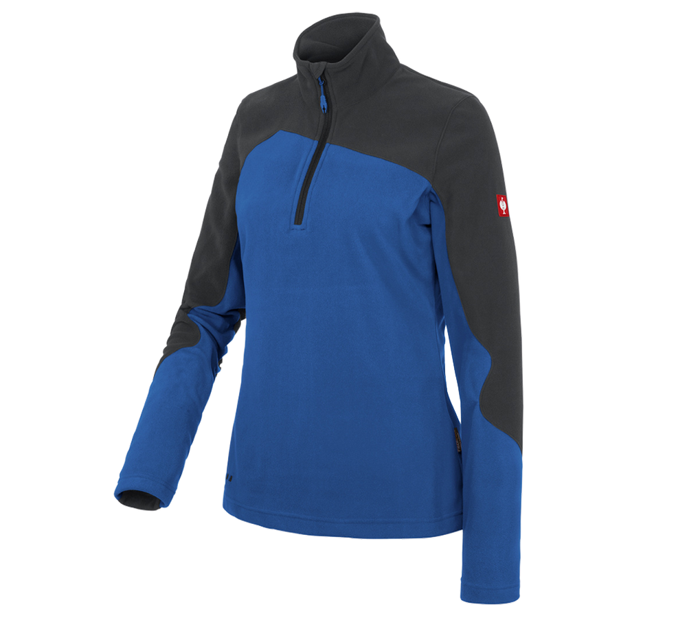 Themen: Fleece Troyer e.s.motion 2020, Damen + enzianblau/graphit