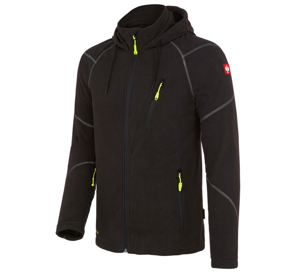Themen: Kapuzen Fleece Jacke e.s.motion 2020 + schwarz