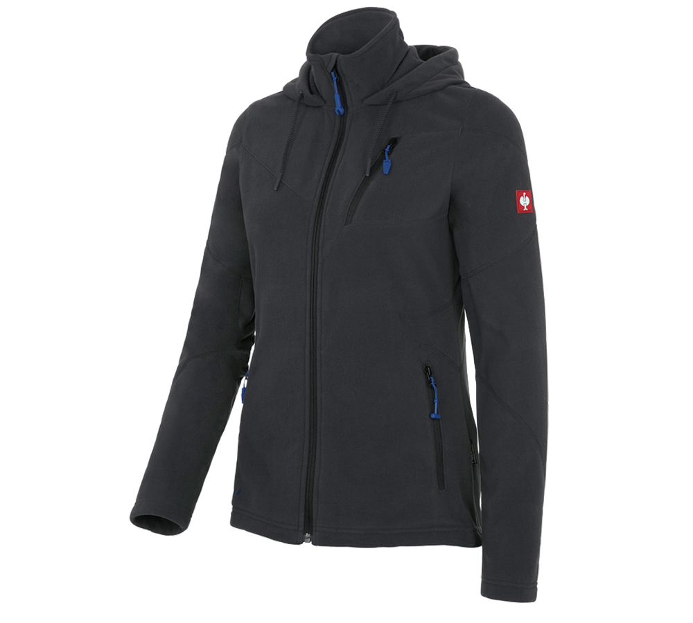 Jacken: Kapuzen Fleece Jacke e.s.motion 2020, Damen + graphit