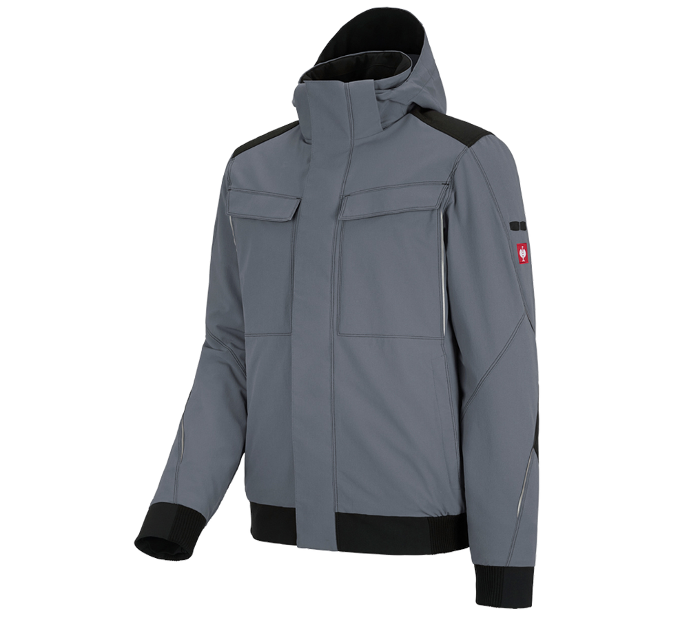 Jacken: Winter Funktions Jacke e.s.dynashield + zement/schwarz